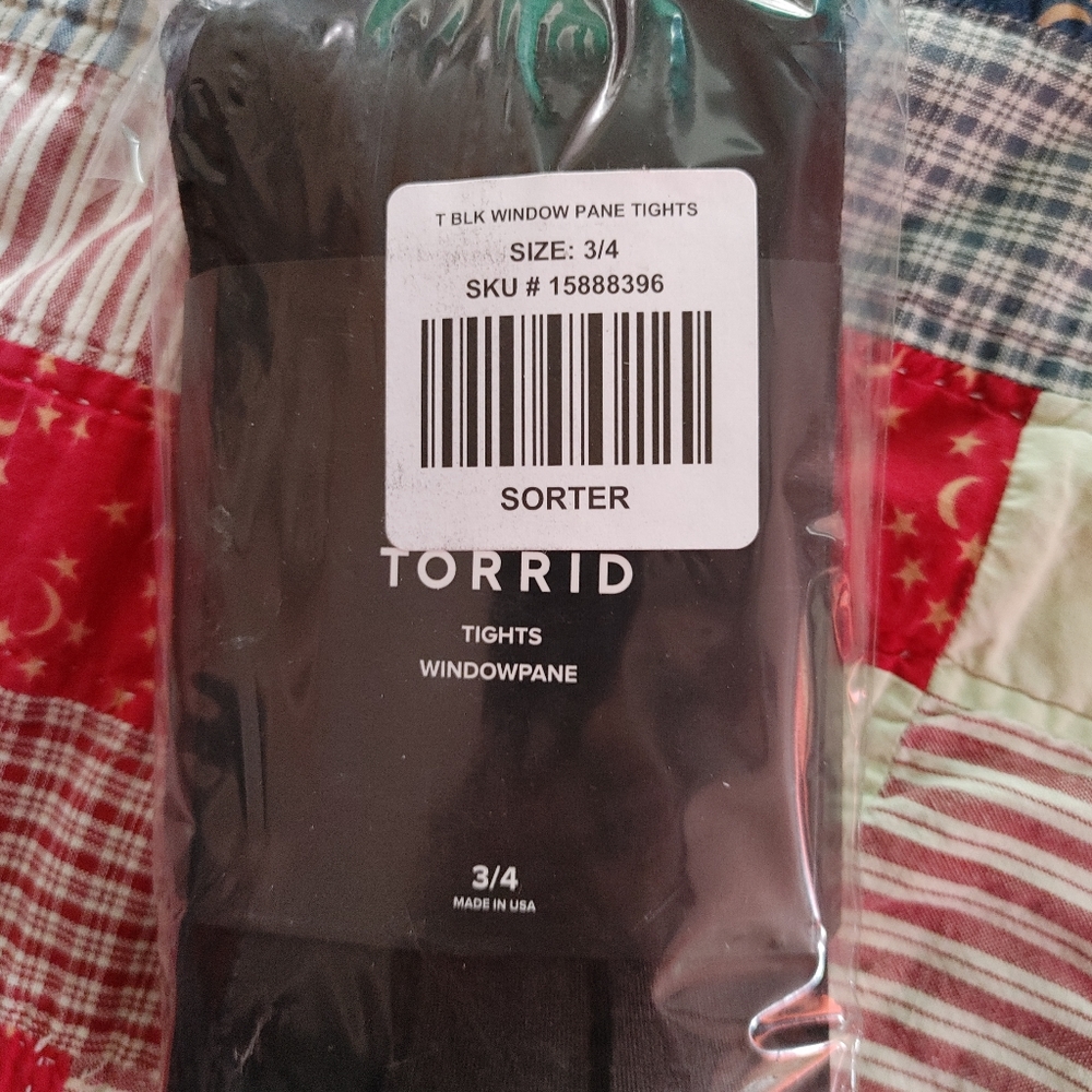 Size 3/4 window panel tights